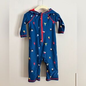 Disney Mickey Mouse One Piece rash guard with Mickey ears